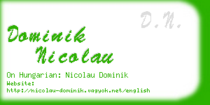 dominik nicolau business card